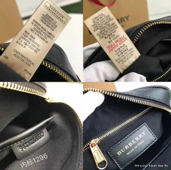 Official FirstBag Ru BURBERRY Medium E-canvas Monogram Bag Stripe Camera 0520